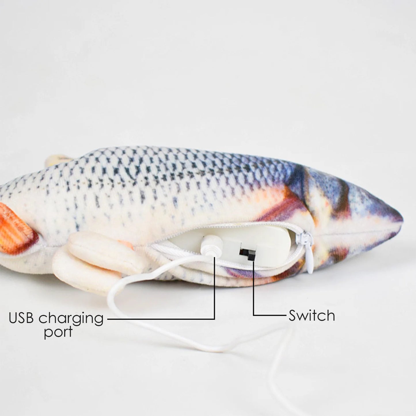 Cat Toys Fish USB Charger Fish Interactive Electric Floppy Fish Cat Toy Realistic Pet Cats Chew Bite Toys Pet Supplies Cats Dog Beauty World Shop