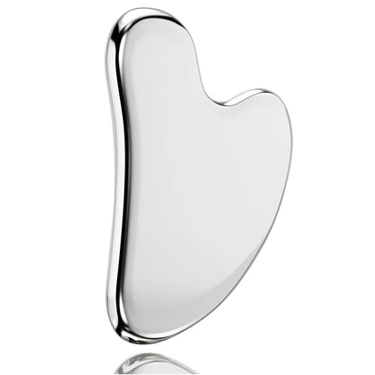 1pc Gua Sha Board Beauty Skin Care Facial Tool Stainless Steel GuaSha Massage Tool Natural Universal Facial Silver Metal Beauty World Shop