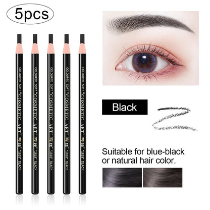 5pcs Professional Microblading Pencil Permanent Eyebrow Pencil Tattoo Waterproof Art Tint Makeup Eye Brow Pen Enhancers Cosmetic Beauty Trend Shop