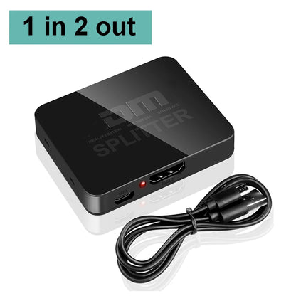 4K 2K HDMI-compatible Splitter 1 in 4 out 4x1 HDTV Switch HDMI-compatible Adapter HD Video Switcher for Xbox PS4 DVD PC Laptop Beauty World Shop