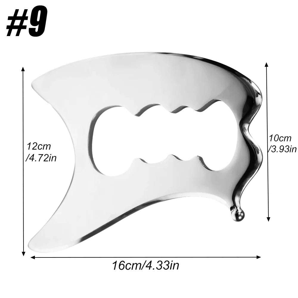 Professional Gua Sha Massage Tools, Stainless Steel Guasha Tool,Manual Massage Sticks for Jawline Sculpting & Puffiness Reducing Beauty World Shop