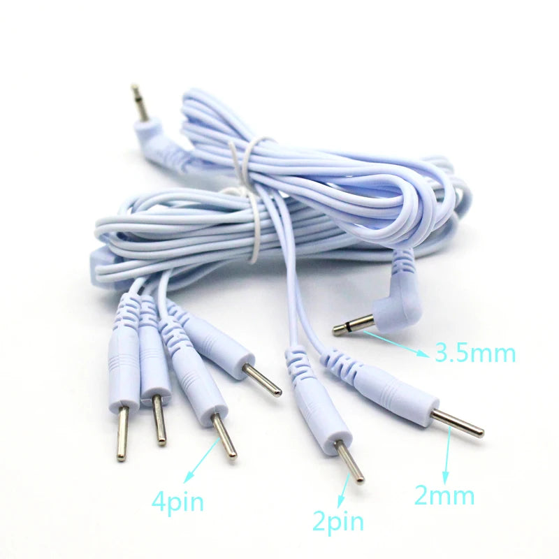2/4 Pins Head 2.5/3.5mm Plug Type Electrode Cable Line Wire For Tens Acupuncture Electrical Nerve Muscle Stimulator Beauty World Shop