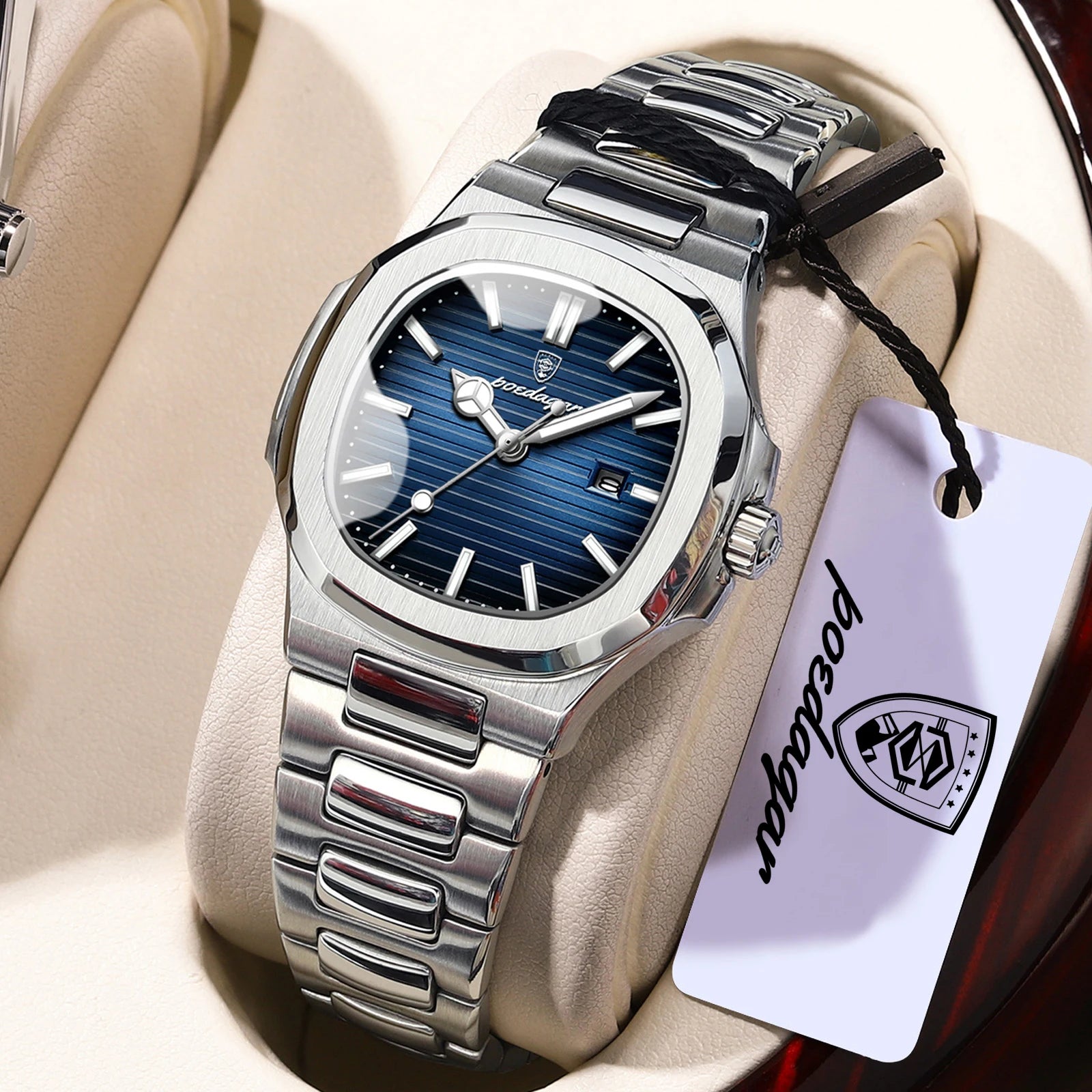 POEDAGAR Trendy Women’s Wristwatch Stainless Steel Date Quartz Ladies Watch Waterproof Luminous Original Watches For Woman Reloj Beauty World Shop