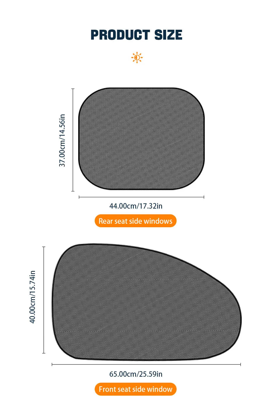 SEAMETAL Car Sun Shade Side Window Curtain Front Rear Window Sunshade Summer UV Blocking Suction Cup Car Sun Protection Curtains Beauty World Shop