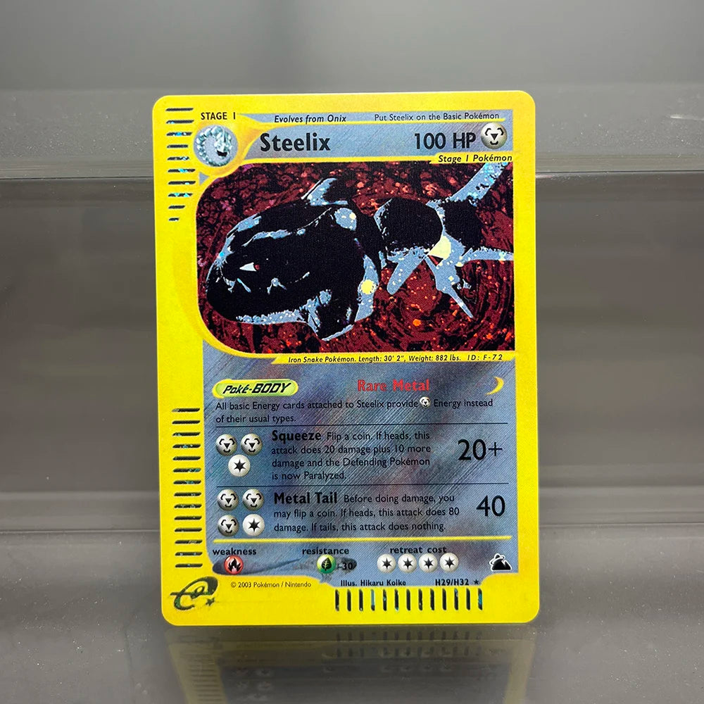PKM Cards Charizard Steelix Celebi Single Foil Cards Magneton Gengar Classic Game Collection Cards PTCG Proxy Cards Beauty World Shop