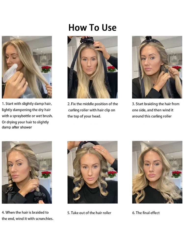 Foam No Heat Sleeping Curling Iron Hairdressing Big Wave Curling Iron Lazy Curl Wave Styler DIY Hair Styling Tools Hair Styling Beauty World Shop