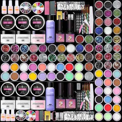 Acrylic Nail Kit Acrylic Powder With Acrylic Liquid For Gel Nails With UV Lamp For Gel Nails Set DIY Gifts For Women