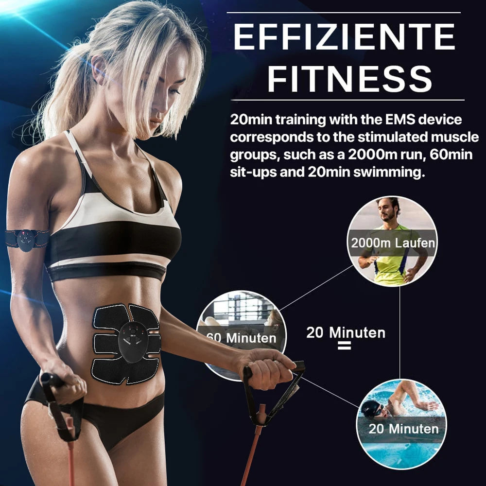 EMS Muscle Stimulator Abdominal Muscle Massager Hip Training Fitness Fat Burning Buttocks Arm Abdomen Trainer Apparatus Slimming Beauty World Shop