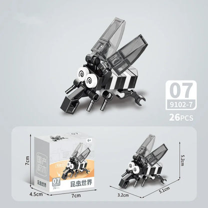 Insect World Animals Scorpion Mantis Ants Spider Birds Marine Animal Building Blocks Toys Desktop Ornaments Bricks Kids Gift Beauty World Shop