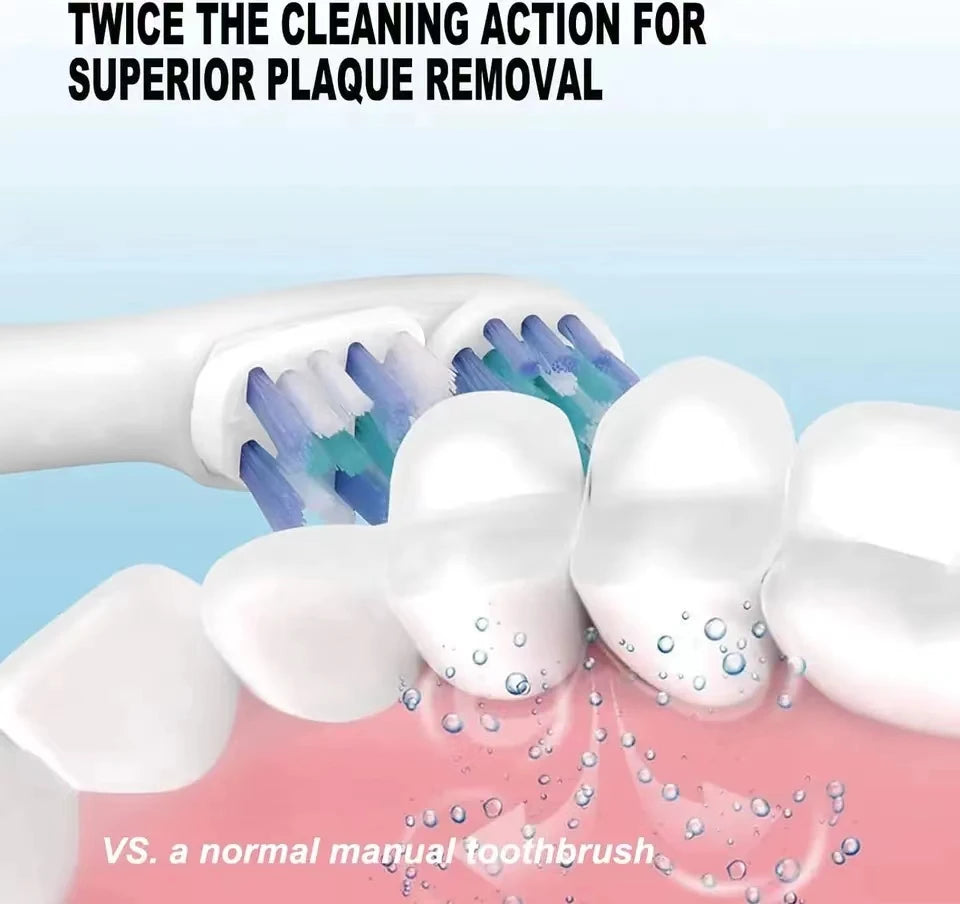 4-24pcs Dual Clean Replacement Brush Head Compatible with OralB Electric Toothbrushes Fit 100 500 1000 2000 3000 5000 6000 7000 Beauty World Shop