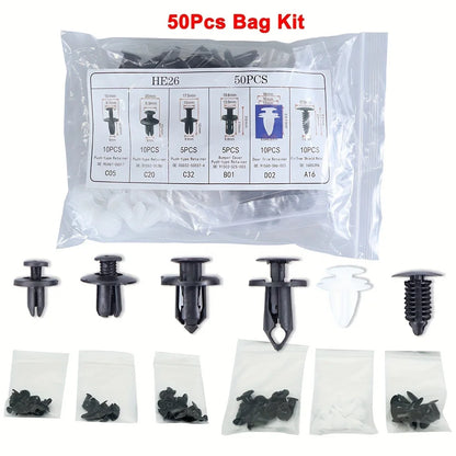 Auto Fastener Clip Mixed Car Body Push Retainer Pin Rivet Bumper Door Trim Panel Fastener Kit Car Clips Box or Bag packaging Beauty World Shop
