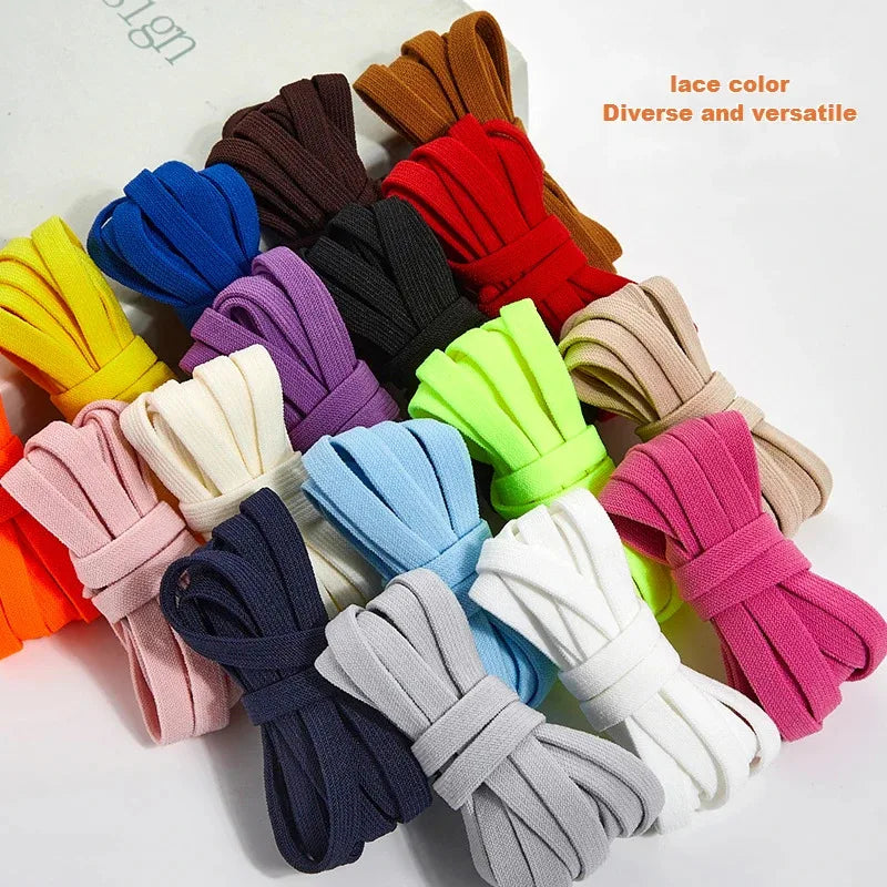 No tie Shoelaces for Shoes 8MM Flat Elastic laces Sneakers Kids Adult Quick Shoelace without ties Shoe Accessories Beauty World Shop