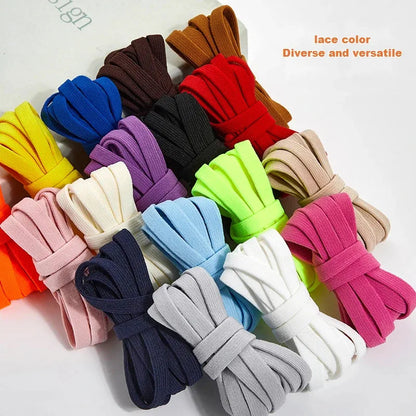 No tie Shoelaces for Shoes 8MM Flat Elastic laces Sneakers Kids Adult Quick Shoelace without ties Shoe Accessories Beauty World Shop