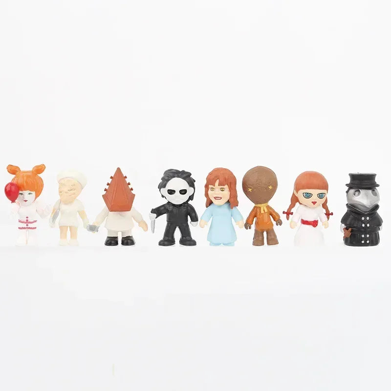 24Pcs/Set Horror Movie Characters V for Vendetta Chucky Freddy Jason Scary Saw PVC Action Figures Toys Beauty World Shop
