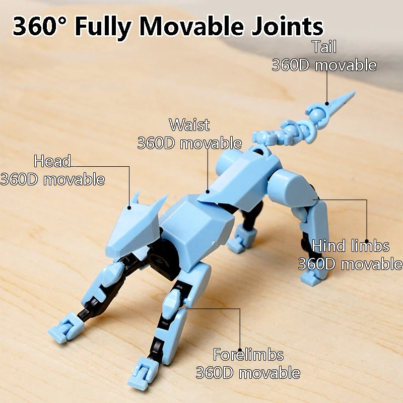 3D Multi-Jointed Movable Shapeshift Robot Joint Dog Creative Printed Mannequin Dummy Action Model Doll Toys for Children's Gifts Beauty World Shop