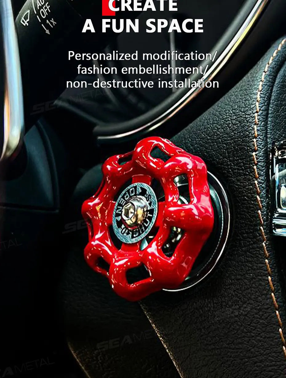 BLALION Fun Car Center Control 3D Valve Decoration Auto Interior Shift Knob Cover Air Conditioner Button Valve Switch Sticker Beauty World Shop