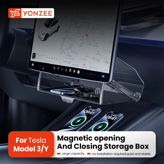 YZ For Tesla Model 3 Y Juniper 2021-2026 Organizer Accessories central control screen storage box tissue box storage accessorie Beauty World Shop