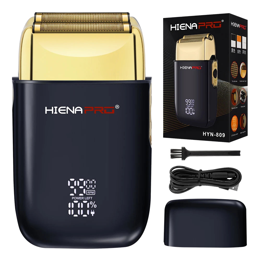 HIENA Shaving Machine Men Electric Shaver Hair Clipper Rechargeable Metal Housing Pro Electric Shaver for Men Electric Home Beauty World Shop