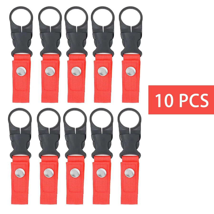 Webbing Water Bottle Holder Climbing Carabiner Belt Backpack Hanger Hooks Clip Multifunction Water Bottle Nylon Buckle Hook Clip Beauty World Shop