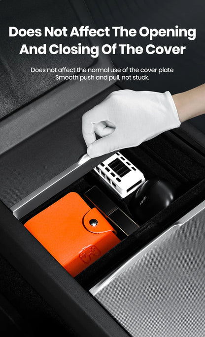 YZ For Tesla Highland Model 3 Y Juniper Center Armrest Hidden Box Holder Console Organizer Car Storage Box  Accessories Beauty World Shop