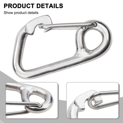Scuba Diving Hook Stainless Steel Safety Diving Buckle Clip Camping Carabiner Simple Hook Hanging Buckle Snap Kayak Accessories Beauty World Shop
