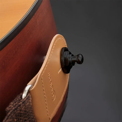 2pcs premium alloy guitar with lock strap, gold and black, safe and stylish for acoustic guitar, electric guitar and bass Beauty World Shop