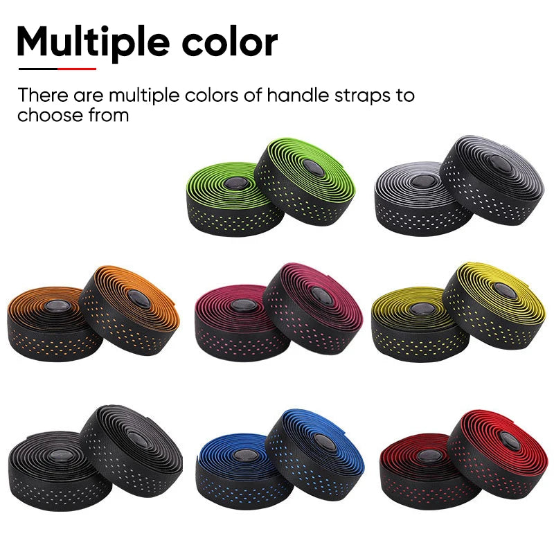 New Road Bike Handlebar Tapes Shock-absorbing Cycling Anti-slip Handlebar Bar Tape Wear-Resistant Bicycle Strap Bikes Belt Beauty World Shop