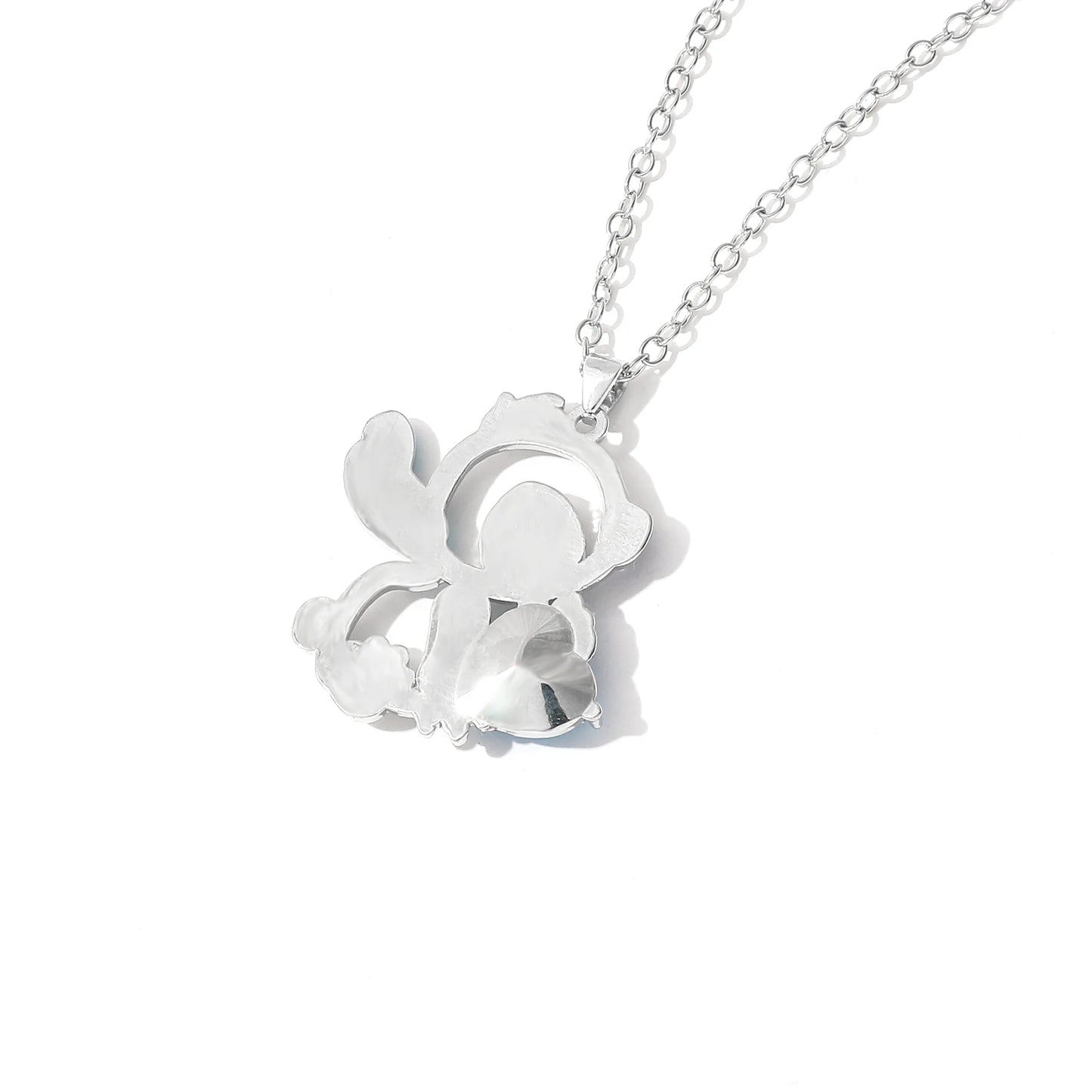 Lilo & Stitch Heart Rhinestone Necklace for Girls Anime Charms Pendant Fashion Jewelry Aesthetic Accessory Birthday Gift Beauty World Shop