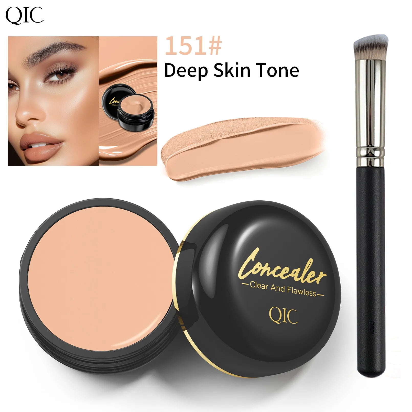 Hydrating Eye Brightening Concealer&Contour Cream-Full Coverage,Long Lasting,Correcting Eye Concealer for a Perfect Look Makeup Beauty World Shop