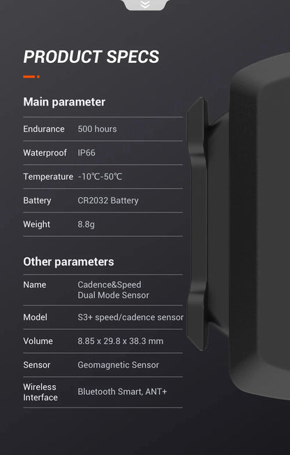 MAGENE Computer Speedometer ANT+ Speed And Cadence Dual Sensor Bike Speed And Cadence Ant+ Suitable For GARMIN IGPSPORT Bryton Beauty World Shop