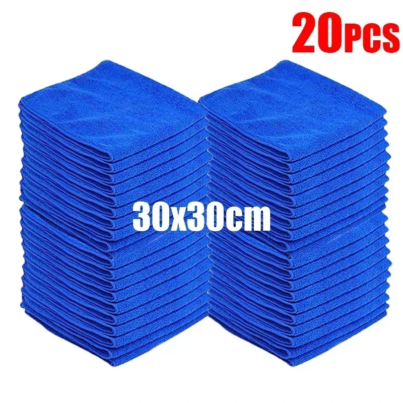 10Pcs Microfiber Towels Car Wash Drying Cloth Towel Household Cleaning Cloths Auto Detailing Polishing Cloth Home Clean Tools Beauty World Shop
