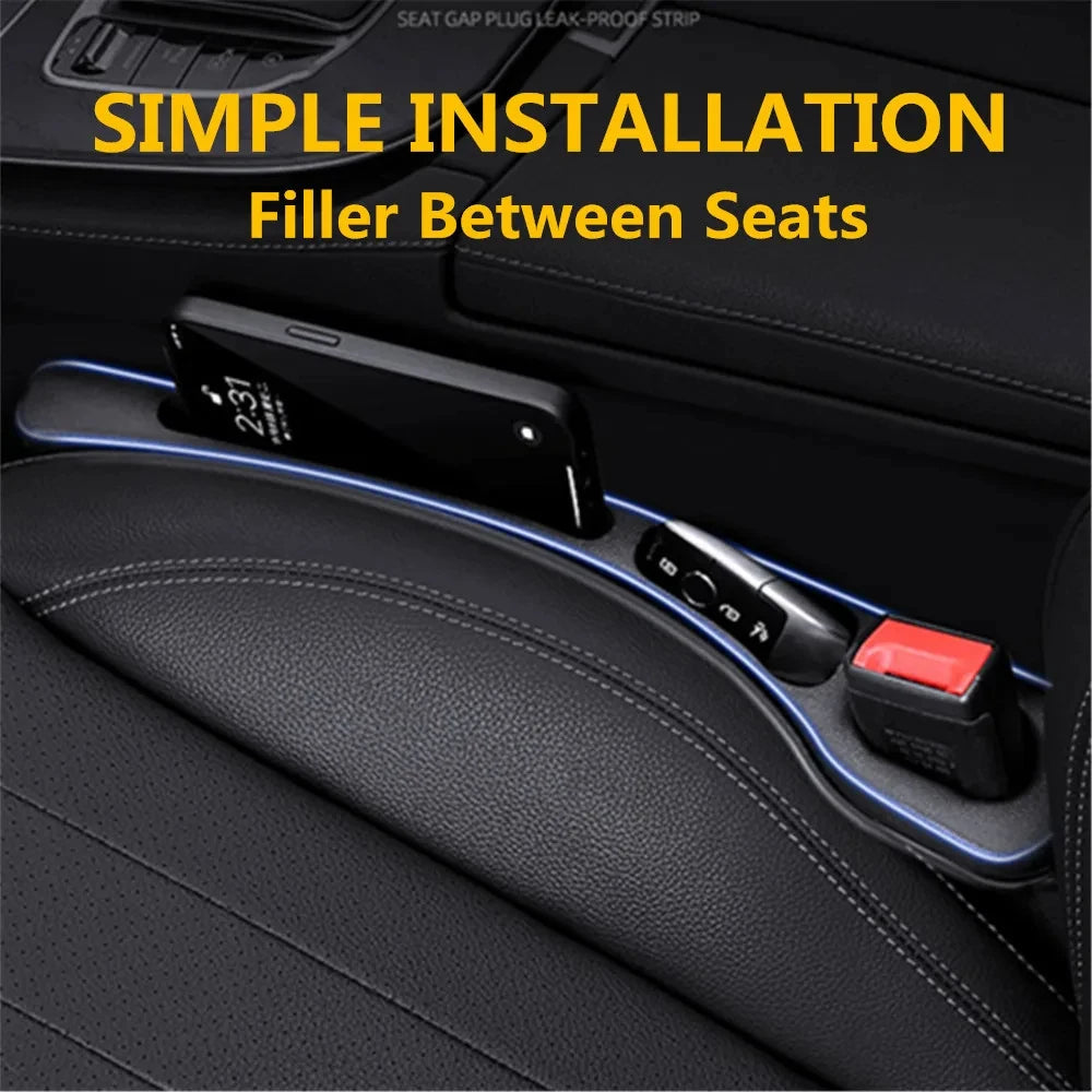 2PCS Car Seat Gap Filler Between Seats Console Organizer Seat Crevice Storage Box Bag Decoration Interior Auto Accessories Beauty World Shop