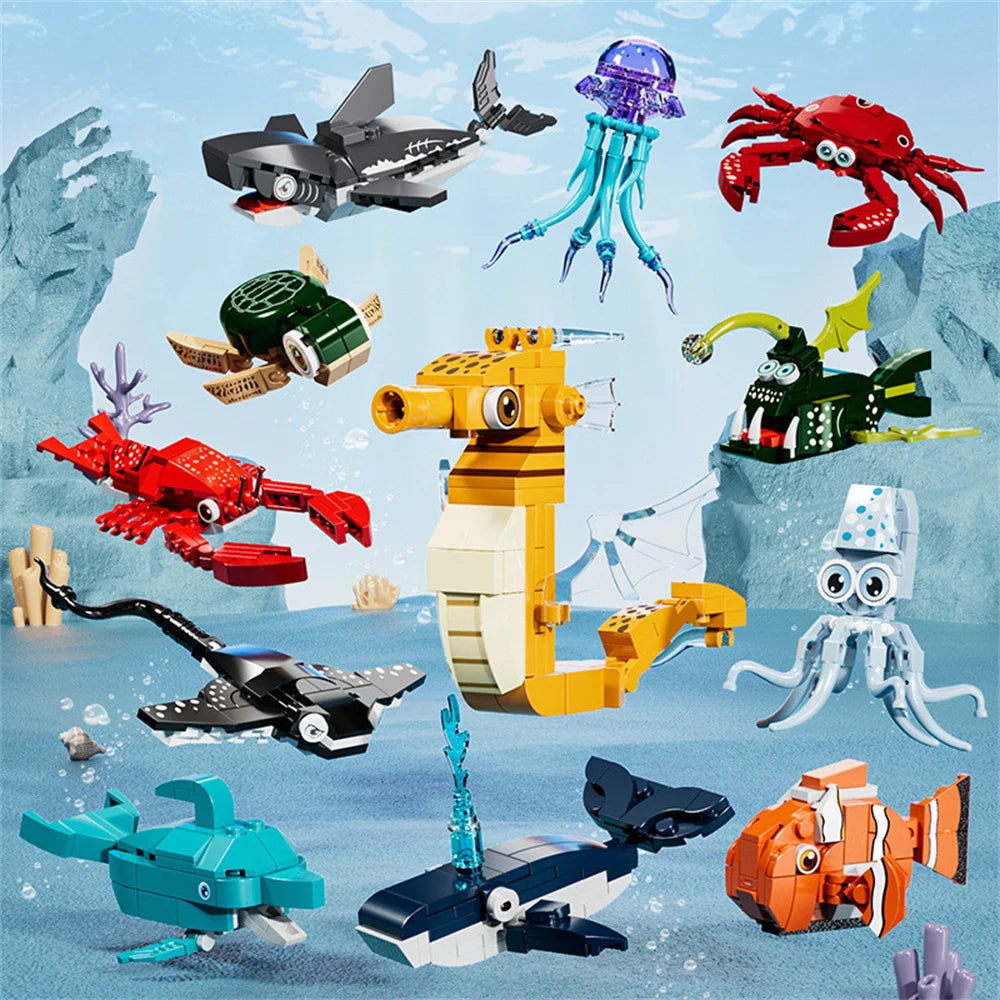 City Farm Vegetable Garden Cute Animals Insect Dragonfly Spider Mantis Centipede Grasshopper Honeybee Building Block Bricks Toy Beauty World Shop