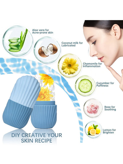 1pc，Silicone Ice Roller Massager for Face, Eyes - Natural Skin Care, Cooling and Eliminating Eye Bags, Reusable and Soothing Beauty World Shop