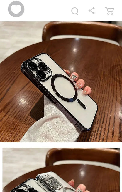 Plating Soft TPU Full Lens Protect Case for iPhone 13 14 12 11 15 Pro Max Plus Magsafe Magnetic Phone Case Wireless Charge Cover Beauty World Shop