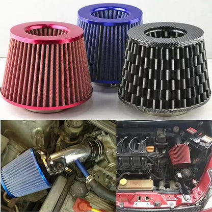 76MM 3 Inch Car Air Filters Vent Filter High Flow Intake Kit Mesh Cone Engine Protector Replacement Auto Accessories Universal Beauty World Shop