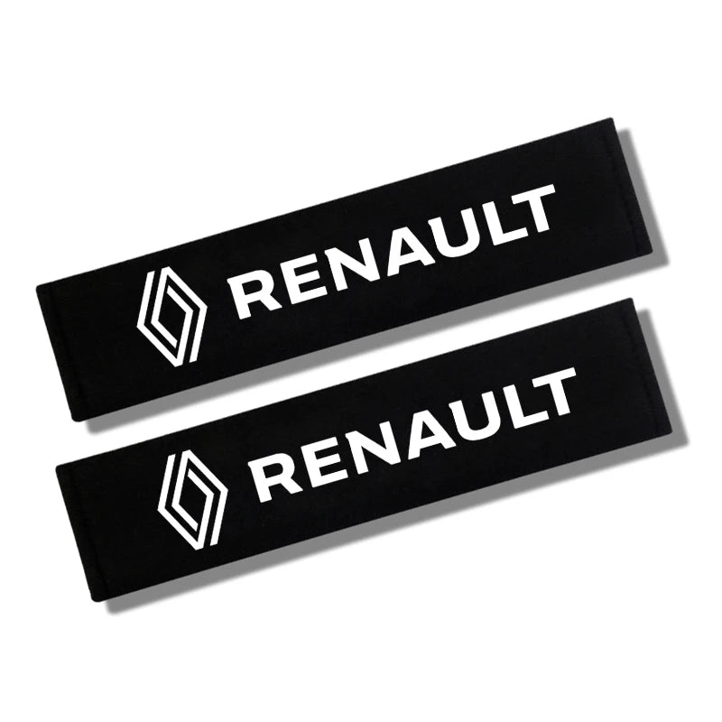 2PCS Carbon fiber Cotton Car Safety Belt Shoulder Cover seat belt pad for Renault koleos duster megane 2 logan clio Car Styling Beauty World Shop