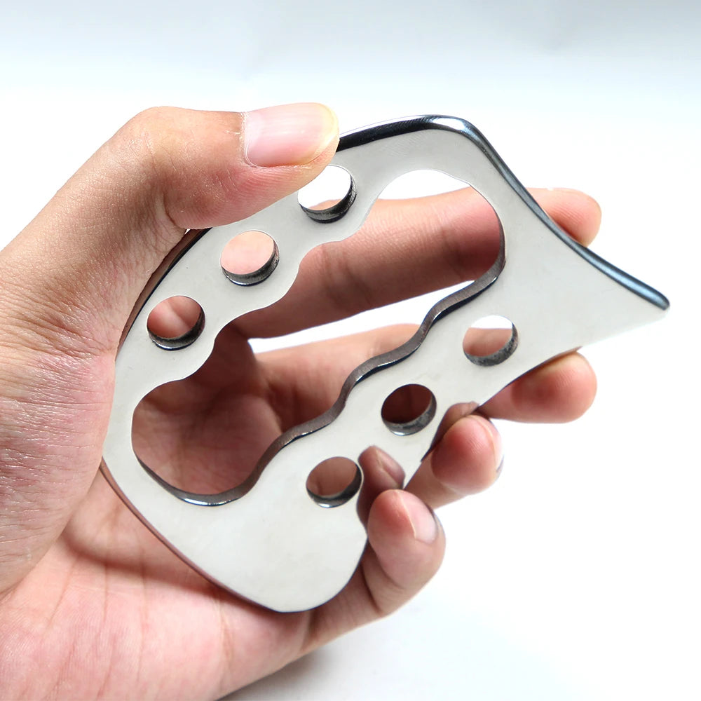 Professional Gua Sha Massage Tools, Stainless Steel Guasha Tool,Manual Massage Sticks for Jawline Sculpting & Puffiness Reducing Beauty World Shop