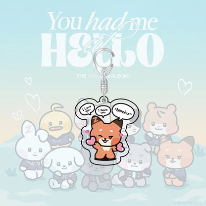 Kpop ZB1 Doll Keychain 12CM Zeroni Cartoon Cute Plush Doll Pendant Bag Accessories Key Ring ZhangHao HanBin Ricky Fans Gift Beauty World Shop