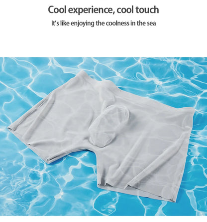1pc Mens Boxers Shorts Ice Silk Men Panties Seamless Sexy Underwear Man Underpants Panties Male Antibacterial Breathable Briefs Beauty World Shop