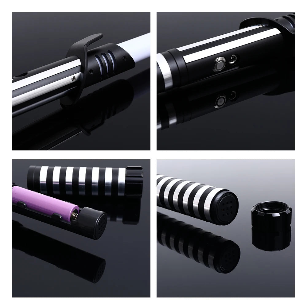 Luke RGB 16 Color Variable Metal Handle Lightsaber With Hitting Sound Effect FX Duel Lightsaber Metal Aluminum Handle Lightsaber Beauty World Shop