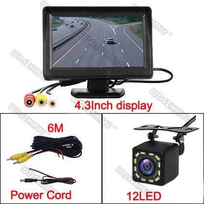 Easy Installation 4.3Inch or Rear View Camera Monitor Screen Reversing Camera for Car Parking Parking System Camera for Vehicle Beauty World Shop