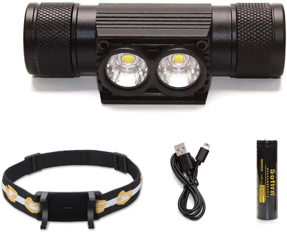 H25LR LED 90 High CRI Rechargeable Headlamp Powerful Lightweight Head Flashlight with Bright White Light  660nm Deep Red Torch Beauty Fashion