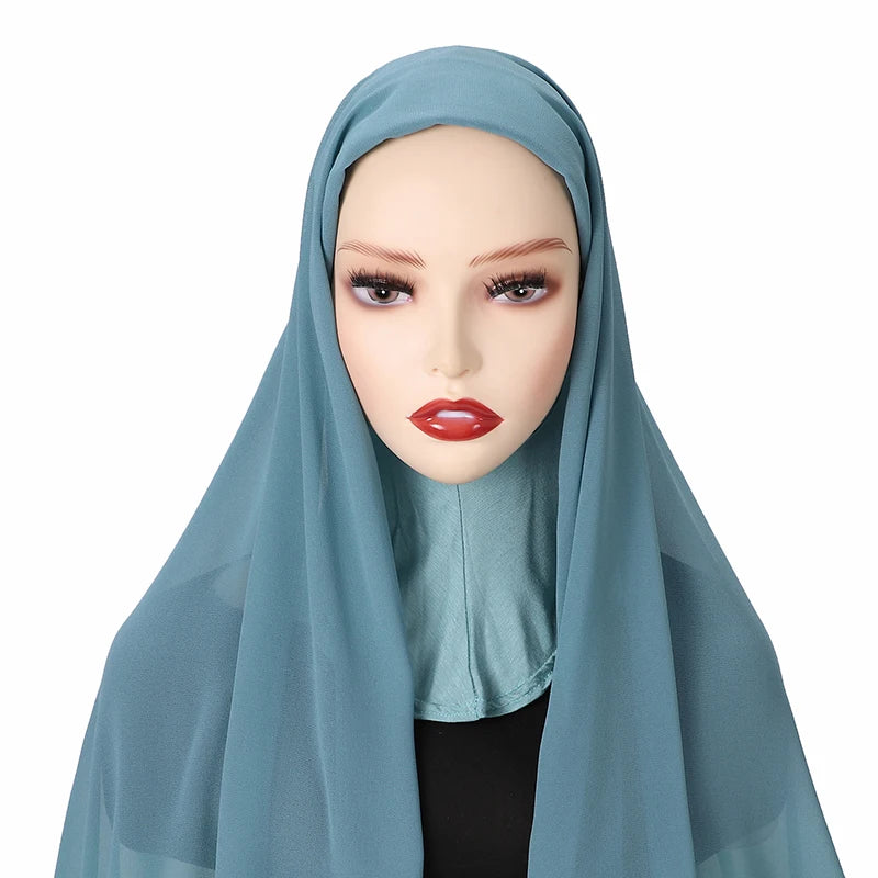 Full Cover Inner Muslim Chiffon Hijab Instant Scarf Islamic Cap Head Wear Caps Underscarf Bone Bonnet Headcover Beauty World Shop