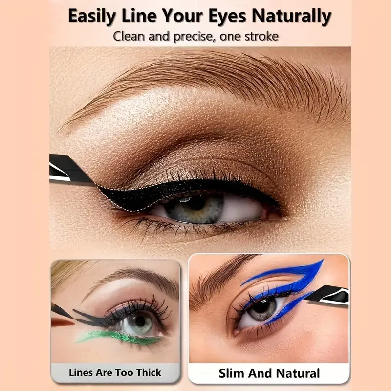 Eyeliner brush set, with tilted fine blade, suitable for precise application - suitable for all skin types. Beauty World Shop