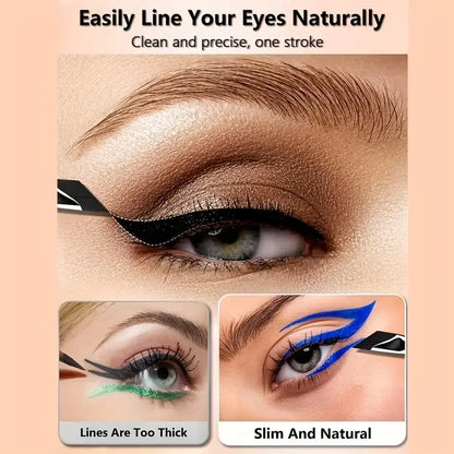 Eyeliner brush set, with tilted fine blade, suitable for precise application - suitable for all skin types. Beauty World Shop