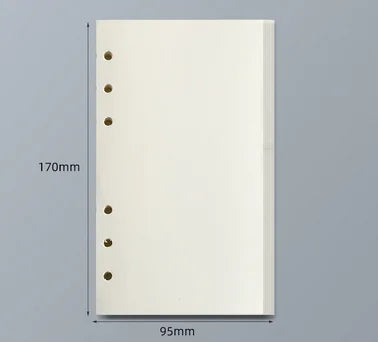 45 Sheets A5 A6 A7 Loose Leaf Notebook Refill Spiral Binder Inner Page Line Blank craft  Grid Inside Paper Stationery Beauty World Shop