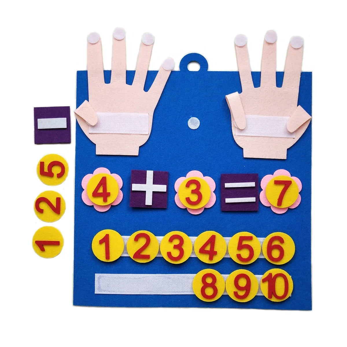 Children's Finger Number Math Toys, Montessori Concept Education Felt DIY Creative Early Childhood Education AIDS Beauty Fashion