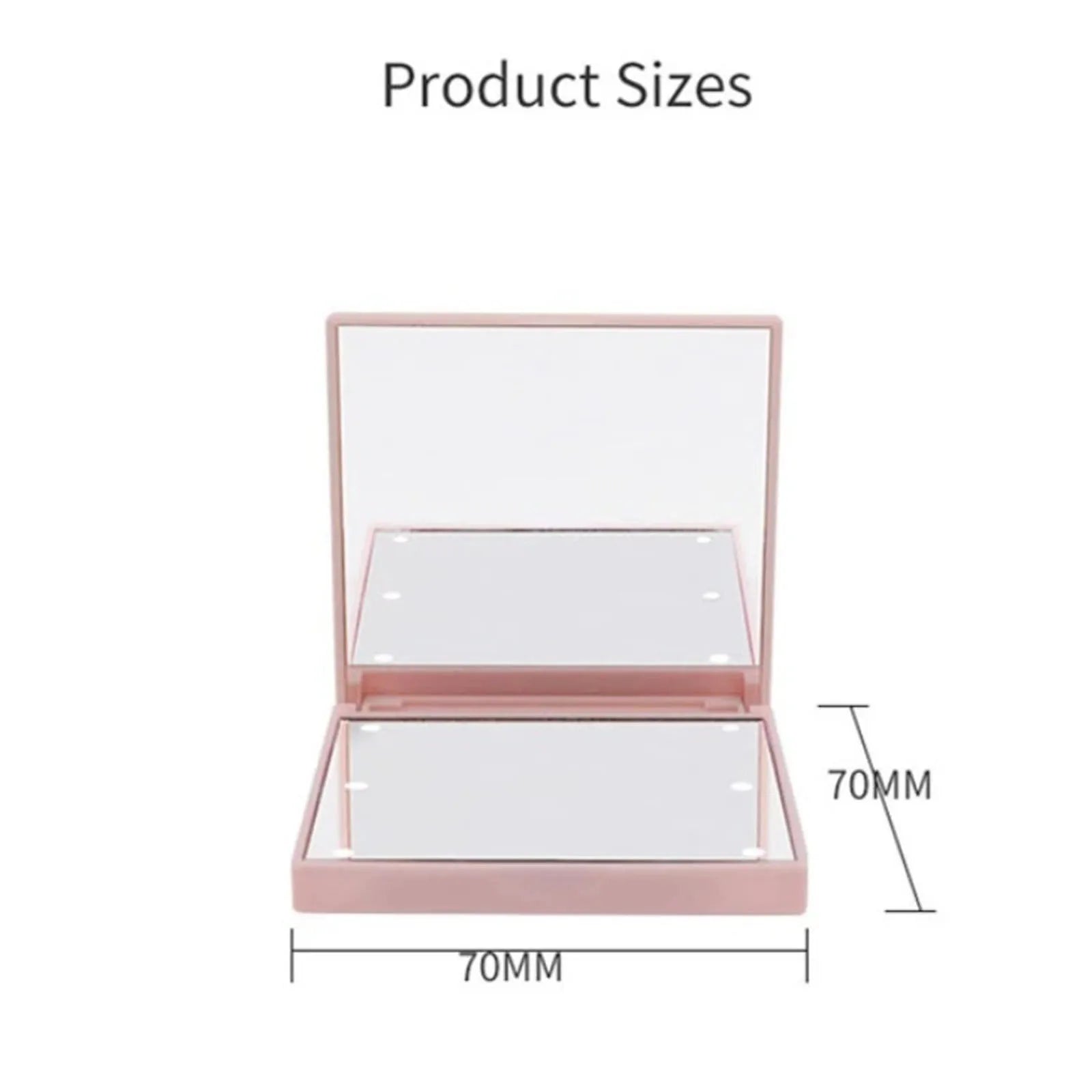 6 Led Makeup Mirror With Light  Magnifying Small Pocket Portable Travel Pink Black White Foldable Cosmetics Vanity Mirrors Beauty World Shop