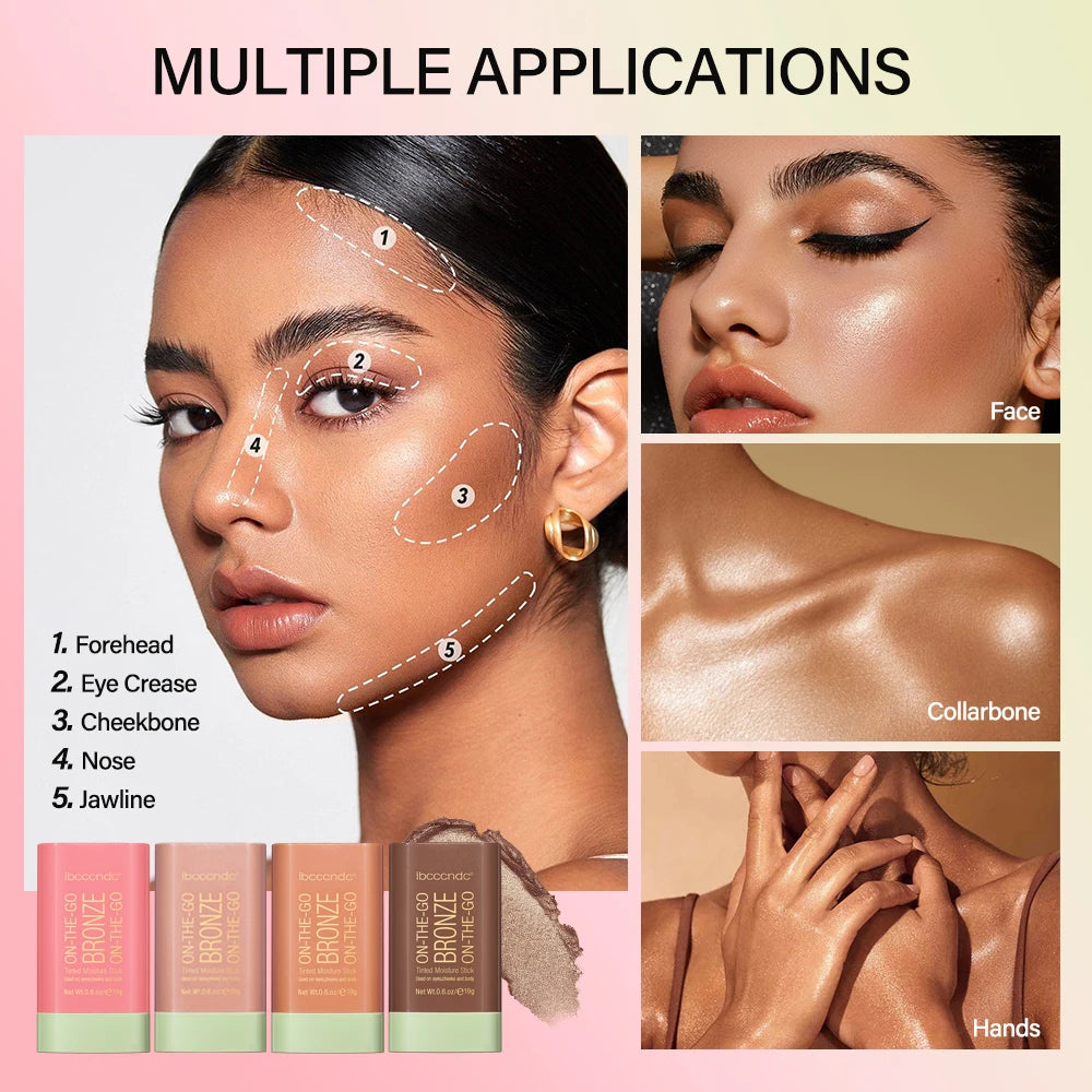 Multi-function Blush Stick Face Makeup Waterproof Easy Color Rouge Blusher Cream Contour Rendering Brightening Contour Makeup Beauty World Shop